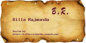 Billa Rajmunda névjegykártya
